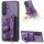 Per Samsung Galaxy S24 5G Custodia per telefono con retro in pelle con cinturino a croce retrò (viola) Per Samsung Galaxy S24 5G Custodia per telefono con retro in pelle con cinturino a croce retrò (viola)