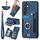 Per Samsung Galaxy S24+ 5G Custodia per telefono a portafoglio multi-scheda con anello effetto pelle retrò (blu) Per Samsung Galaxy S24+ 5G Custodia per telefono a portafoglio multi-scheda con anello effetto pelle retrò (blu)