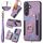 Per Samsung Galaxy S24+ 5G Custodia per telefono a portafoglio multi-scheda con anello effetto pelle retrò (viola) Per Samsung Galaxy S24+ 5G Custodia per telefono a portafoglio multi-scheda con anello effetto pelle retrò (viola)