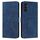 Custodia per telefono in pelle goffrata a forma di cuore per Samsung Galaxy S24 con cordino lungo (blu)