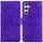 Per Samsung Galaxy S24 5G Custodia per telefono in pelle con vibrazione in puro colore Skin Feel (viola)