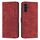 Per Samsung Galaxy S24 Custodia per telefono in pelle con motivo a strisce Skin Feel con cordino lungo (Rosso) Per Samsung Galaxy S24 Custodia per telefono in pelle con motivo a strisce Skin Feel con cordino lungo (Rosso)