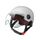 BY-1292 Mezzo casco protettivo a specchio corto unisex per moto (bianco)