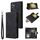 Per Samsung Galaxy S24+ 5G Custodia multifunzionale in pelle con cerniera satinata a portafoglio per telefono (nera) Per Samsung Galaxy S24+ 5G Custodia multifunzionale in pelle con cerniera satinata a portafoglio per telefono (nera)