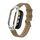 Custodia in metallo integrata per Xiaomi Mi Band 8 + cinturino in pelle di bambù (sella) Custodia in metallo integrata per Xiaomi Mi Band 8 + cinturino in pelle di bambù (sella)