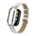 Custodia in metallo integrata per Xiaomi Mi Band 8 + cinturino in pelle di bambù (bianco) Custodia in metallo integrata per Xiaomi Mi Band 8 + cinturino in pelle di bambù (bianco)