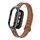Custodia in metallo integrata per Xiaomi Mi Band 8 + cinturino in pelle in microfibra a doppio chiodo (marrone) Custodia in metallo integrata per Xiaomi Mi Band 8 + cinturino in pelle in microfibra a doppio chiodo (marrone)