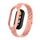 Per custodia in metallo integrata Xiaomi Mi Band 8 + cinturino per orologio a tre sfere (rosa brillante)