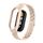 Custodia in metallo integrata per Xiaomi Mi Band 8 + cinturino per orologio a tre sfere (rosa loto)