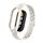 Per custodia in metallo integrata Xiaomi Mi Band 8 + cinturino per orologio a tre sfere (beige)