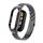 Per custodia in metallo integrata Xiaomi Mi Band 8 + cinturino per orologio a tre sfere (nero)