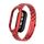 Per custodia in metallo integrata Xiaomi Mi Band 8 + cinturino per orologio a tre sfere (rosso)