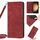 Per Samsung Galaxy S21 Ultra 5G Custodia per telefono in pelle con motivo a strisce Skin Feel con cordino (rosso) Per Samsung Galaxy S21 Ultra 5G Custodia per telefono in pelle con motivo a strisce Skin Feel con cordino (rosso)
