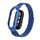 Custodia in metallo integrata per Xiaomi Mi Band 8 + cinturino magnetico milanese (blu)