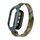 Custodia in metallo integrata per Xiaomi Mi Band 8 + cinturino magnetico milanese (verde erba)