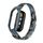 Custodia in metallo integrata per Xiaomi Mi Band 8 + cinturino magnetico milanese (bianco)
