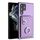 Per Samsung Galaxy S22 Ultra 5G Custodia per telefono in PU con supporto ad anello per porta carte di organo (viola) Per Samsung Galaxy S22 Ultra 5G Custodia per telefono in PU con supporto ad anello per porta carte di organo (viola)