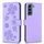 Custodia per telefono in pelle goffrata a quattro foglie per Samsung Galaxy S22+ 5G (viola) Custodia per telefono in pelle goffrata a quattro foglie per Samsung Galaxy S22+ 5G (viola)