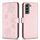 Custodia per telefono in pelle goffrata a quattro foglie per Samsung Galaxy S22+ 5G (rosa) Custodia per telefono in pelle goffrata a quattro foglie per Samsung Galaxy S22+ 5G (rosa)