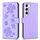 Custodia per telefono in pelle goffrata a quattro foglie per Samsung Galaxy S23 5G (viola) Custodia per telefono in pelle goffrata a quattro foglie per Samsung Galaxy S23 5G (viola)