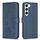 Custodia per telefono in pelle goffrata a quattro foglie per Samsung Galaxy S24+ 5G (blu) Custodia per telefono in pelle goffrata a quattro foglie per Samsung Galaxy S24+ 5G (blu)