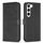 Custodia per telefono in pelle goffrata a quattro foglie per Samsung Galaxy S24+ 5G (nera) Custodia per telefono in pelle goffrata a quattro foglie per Samsung Galaxy S24+ 5G (nera)