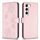 Custodia per telefono in pelle goffrata a quattro foglie per Samsung Galaxy S24+ 5G (rosa) Custodia per telefono in pelle goffrata a quattro foglie per Samsung Galaxy S24+ 5G (rosa)