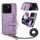 Per Xiaomi 14 Custodia per telefono a portafoglio con cerniera multifunzione a tracolla (viola) Per Xiaomi 14 Custodia per telefono a portafoglio con cerniera multifunzione a tracolla (viola)