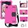 Per Blackview Tab 60 8.7 2023 Custodia per tablet PC ibrida EVA a nido d'ape con cinturino (rosa rosso + nero) Per Blackview Tab 60 8.7 2023 Custodia per tablet PC ibrida EVA a nido d'ape con cinturino (rosa rosso + nero)
