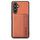 Per Samsung Galaxy S23 FE 5G Porta carte magnetiche in fibra di carbonio Custodia per telefono con blocco RFID (marrone) Per Samsung Galaxy S23 FE 5G Porta carte magnetiche in fibra di carbonio Custodia per telefono con blocco RFID (marrone)