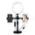Supporto per streaming live per telefono cellulare con piastra rotonda a doppia posizione della macchina Supporto portatile per selfie con luce di riempimento da 6 pollici Supporto per streaming live per telefono cellulare con piastra rotonda a doppia posizione della macchina Supporto portatile per selfie con luce di riempimento da 6 pollici