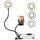 Anello luminoso per selfie da 8 pollici con supporto per cellulare Bracci flessibili rotanti a 360° per streaming live Anello luminoso per selfie da 8 pollici con supporto per cellulare Bracci flessibili rotanti a 360° per streaming live