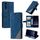 Custodia per cellulare in pelle con vibrazione orizzontale per Samsung Galaxy S24+ 5G Skin Feel (blu)
