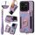Per Xiaomi 14 Custodia per telefono a portafoglio RFID multi-scheda con anello retro skin-feel (viola) Per Xiaomi 14 Custodia per telefono a portafoglio RFID multi-scheda con anello retro skin-feel (viola)