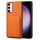 Per Samsung Galaxy S23 5G Denior Custodia posteriore in similpelle di vitello con supporto (arancione) Per Samsung Galaxy S23 5G Denior Custodia posteriore in similpelle di vitello con supporto (arancione)