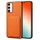 Per Samsung Galaxy S24 5G Denior Custodia posteriore in similpelle di vitello con supporto (arancione) Per Samsung Galaxy S24 5G Denior Custodia posteriore in similpelle di vitello con supporto (arancione)