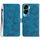 Custodia per telefono in pelle con motivo floreale in rilievo per Honor 90 Lite (blu) Custodia per telefono in pelle con motivo floreale in rilievo per Honor 90 Lite (blu)