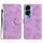 Custodia per telefono in pelle con motivo floreale in rilievo per Honor 90 Lite (viola) Custodia per telefono in pelle con motivo floreale in rilievo per Honor 90 Lite (viola)