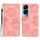 Custodia per telefono in pelle con motivo floreale in rilievo per Honor 90 Lite (rosa) Custodia per telefono in pelle con motivo floreale in rilievo per Honor 90 Lite (rosa)