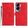 Custodia per cellulare in pelle con motivo floreale in rilievo per Honor 90 Lite (rossa) Custodia per cellulare in pelle con motivo floreale in rilievo per Honor 90 Lite (rossa)