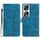 Custodia per telefono in pelle con motivo floreale in rilievo per Honor 90 Pro (blu) Custodia per telefono in pelle con motivo floreale in rilievo per Honor 90 Pro (blu)