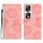 Custodia per telefono in pelle con motivo floreale in rilievo per Honor 90 Pro (rosa) Custodia per telefono in pelle con motivo floreale in rilievo per Honor 90 Pro (rosa)