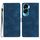 Custodia per cellulare in pelle con motivo a farfalla con fiore per Honor 90 Lite (blu) Custodia per cellulare in pelle con motivo a farfalla con fiore per Honor 90 Lite (blu)