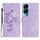 Custodia per telefono in pelle con motivo a farfalla con fiore per Honor 90 Lite (viola) Custodia per telefono in pelle con motivo a farfalla con fiore per Honor 90 Lite (viola)