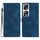 Custodia per telefono in pelle con motivo a farfalla con fiore per Honor 90 Pro (blu) Custodia per telefono in pelle con motivo a farfalla con fiore per Honor 90 Pro (blu)