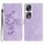 Custodia per telefono in pelle con motivo a farfalla con fiore per Honor 90 Pro (viola) Custodia per telefono in pelle con motivo a farfalla con fiore per Honor 90 Pro (viola)