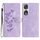 Custodia per telefono in pelle con motivo a farfalla con fiore per Honor 90 (viola) Custodia per telefono in pelle con motivo a farfalla con fiore per Honor 90 (viola)