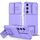 Custodia per telefono scorrevole Camshield con supporto stereoscopico per Samsung Galaxy S24+ 5G (viola)