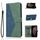Custodia per telefono in pelle con cuciture bicolore per Honor 90 Lite (blu verde) Custodia per telefono in pelle con cuciture bicolore per Honor 90 Lite (blu verde)