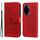 Custodia per telefono in pelle con stampa a 7 petali di fiori per Honor 100 Pro (rossa) Custodia per telefono in pelle con stampa a 7 petali di fiori per Honor 100 Pro (rossa)